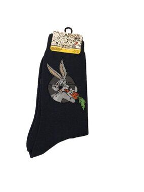 Looney Tunes Bugs Bunny with Carrot Men's Crew Socks Size 6-12